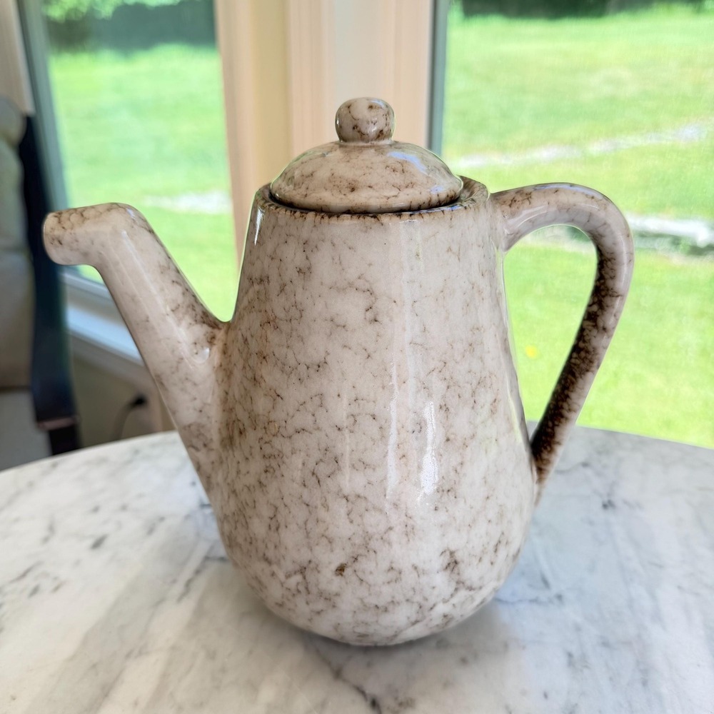 MCM Ceramic Teapot VTG Fosters‎ Pottery England Scandinavian Coffee Bar Honeycom